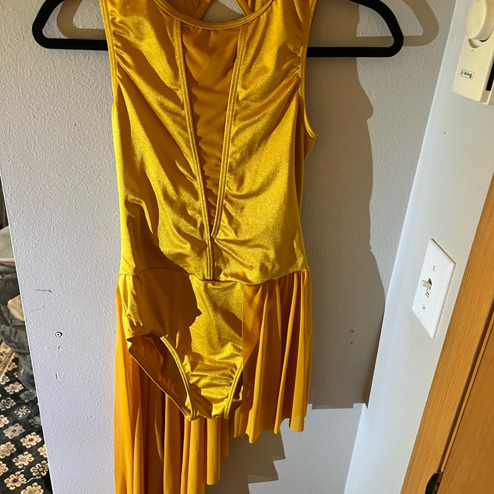 ADULT SMALL dance costume Vibrant Yellow Color